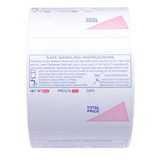 ISHIDA V59US1 Printing Scale Label, 64 x 59 mm, RED/BLUE Triangle UPC Safe Handling, 12 Rolls of 625 Labels