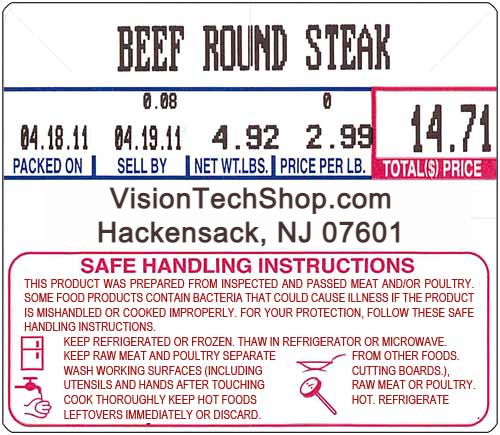 LST8030 Printing Scale Label, 58 x 50 mm, Non-UPC/Safe Handling 12 Rolls of 600 Labels