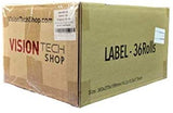 LCR8040-36 ALL RED Printing Scale Label, 58 x 60 mm, UPC/Safe Handling, 36 Rolls of 500 Labels