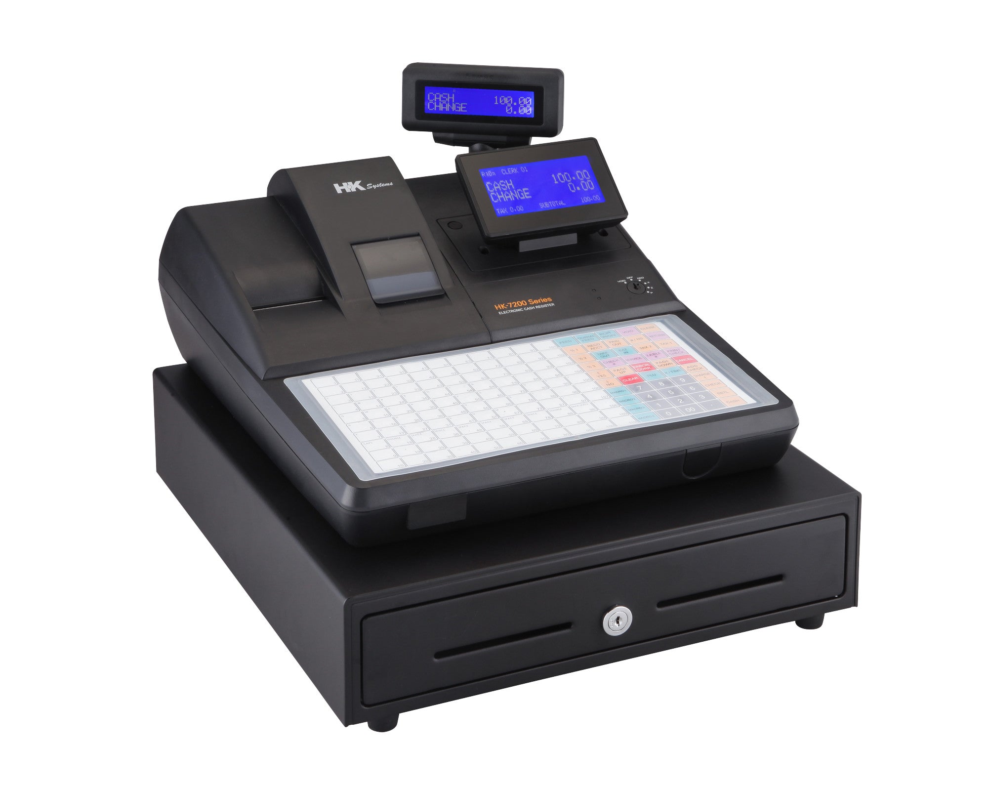 HK-7200, 160 Flat keys, Electronic Cash Register, NTEP Legal for Trade