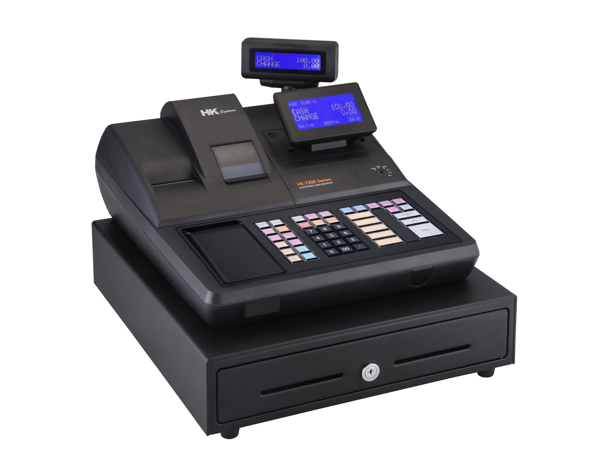 HK-7215, 60 Raised keys, Electronic Cash Register, NTEP Legal for Trade