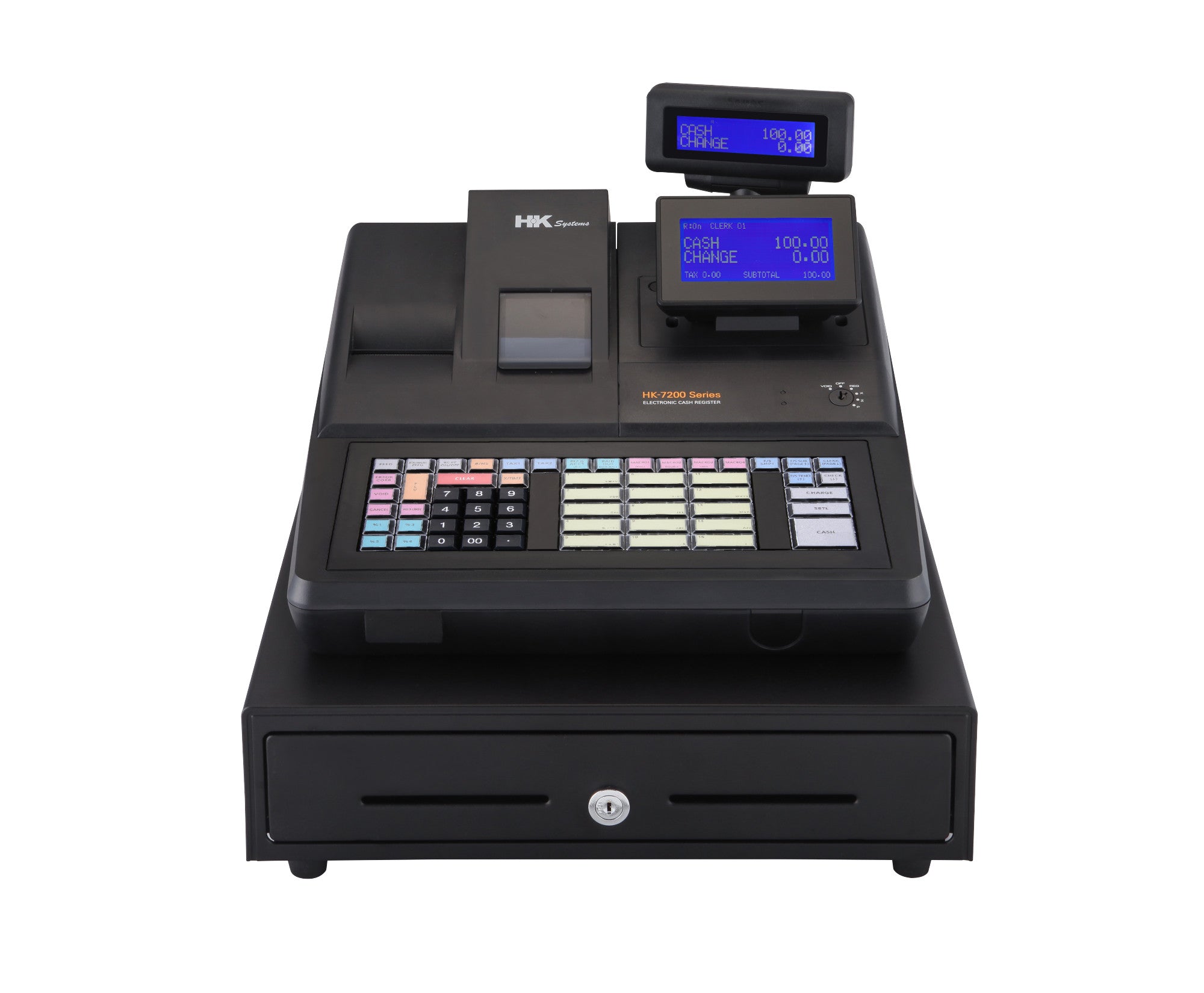 HK-7240, 90 Raised keys, Electronic Cash Register, NTEP Legal for Trade