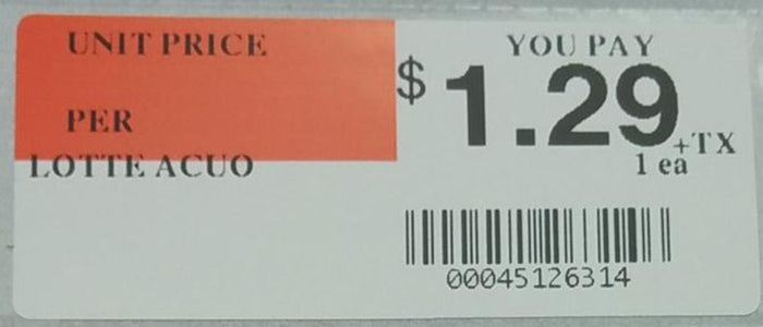 Zebra 2 5-8 x 1 1-8(2.625 x 1.125) inch POLYPRO 4000D Orange(Left Top) Price tag