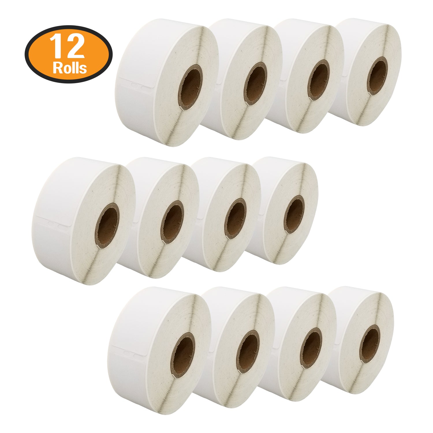 Self-Adhesive Standard Address, Shipping & Barcode Labels 30252(1-1-8" x 3-1-2", 28mm x 89mm), 350 Labels Per Roll, 12 Rolls Per Box