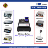 HK-7240, 90 Raised keys, Electronic Cash Register, NTEP Legal for Trade