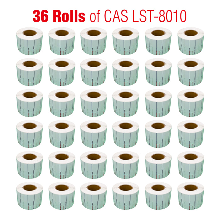 CAS8010-36 Printing Scale Label, 58 x 40 mm, UPC "36 ROLLS" Per Case