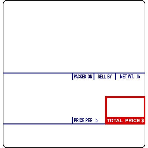 CAS8020-36 Printing Scale Label, 58 x 60 mm, UPC/Ingredients, 36 Rolls of 500 Labels
