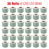CAS8040-36 Printing Scale Label, 58 x 60 mm, UPC/Safe Handling, 36 Rolls of 500 Labels