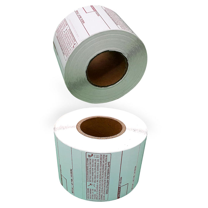 LCR8040-36 ALL RED Printing Scale Label, 58 x 60 mm, UPC/Safe Handling, 36 Rolls of 500 Labels