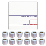 LST8020 Printing Scale Label, 58 x 60 mm, UPC/Ingredients, 12 Rolls of 500 Labels