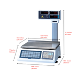 ACOM PC-100P Price Computing Scale, Pole Type Dual Range Capacity 30/60lb, Readability 0.01/0.02lb, Legal for Trade