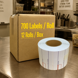 LST8010 Printing Scale Label, 58 x 40 mm, UPC/Ingredients 12 Rolls of 700 Labels