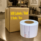 LST8020 Printing Scale Label, 58 x 60 mm, UPC/Ingredients, 12 Rolls of 500 Labels