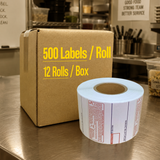 LST8040 Printing Scale Label, 58 x 60 mm, UPC/Safe Handling, 12 Rolls of 500 Labels