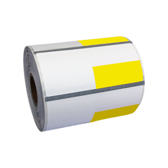 Zebra 2 5/8 x 1 1/8(2.625 x 1.125) inch POLYPRO 4000D Yellow(Left