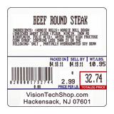 LST8020 Printing Scale Label, 58 x 60 mm, UPC/Ingredients, 12 Rolls of 500 Labels