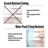 LCR8040 ALL RED Printing Scale Label, 58 x 60 mm, UPC/Safe Handling, 12 Rolls of 500 Labels