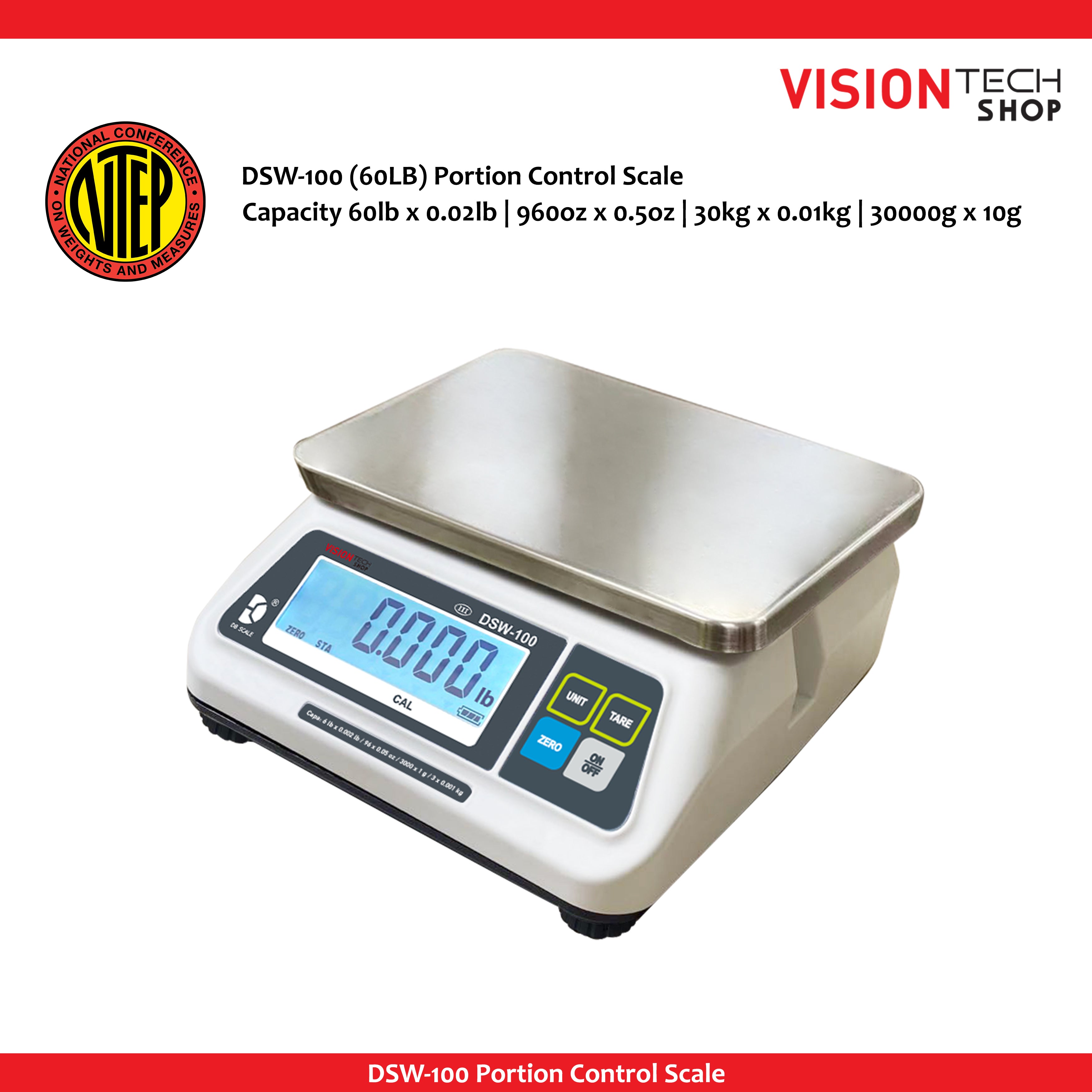 DSW-100 Portion Scale (Dual Display)