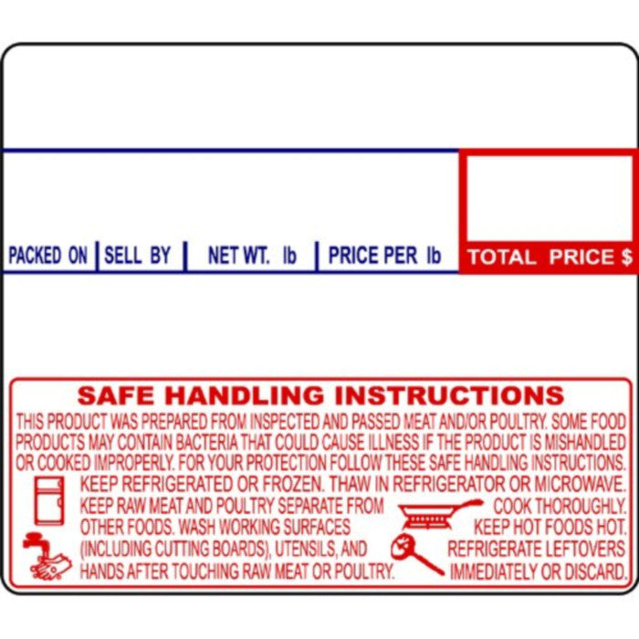 CAS8030-36 Printing Scale Label, 58 x 50 mm, Non-UPC/Safe Handling, 36 Rolls of 600 Labels
